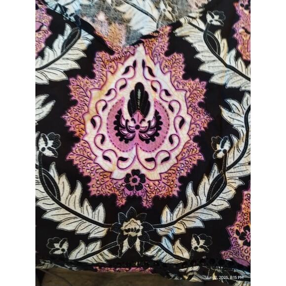 Avenue Women's Plus size 22/24 Floral Medallion Bohemian Mini Dress Flowy Tunic - Picture 9 of 12